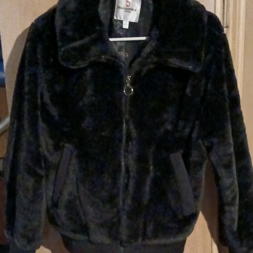Urban Republic Black Faux Fur Jacket NWT WOMENS MEDIUM